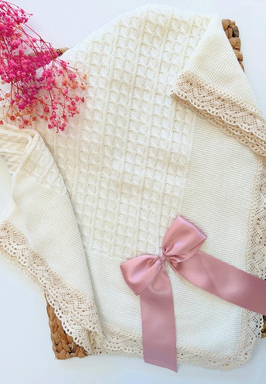 Cable knit baby Blanket - 4 Colors