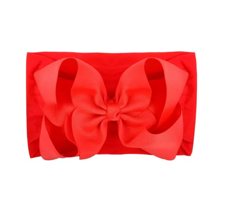 Red large baby bow, baby headband, oversized baby bow in red