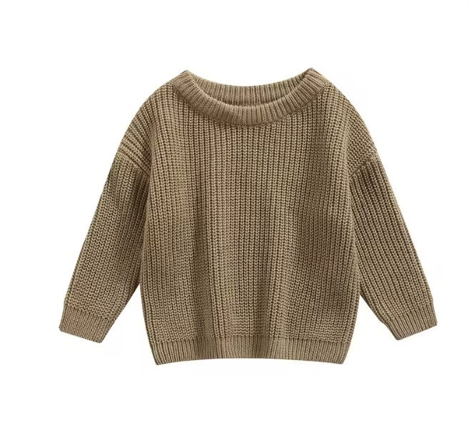baby personalized chunky knit sweater