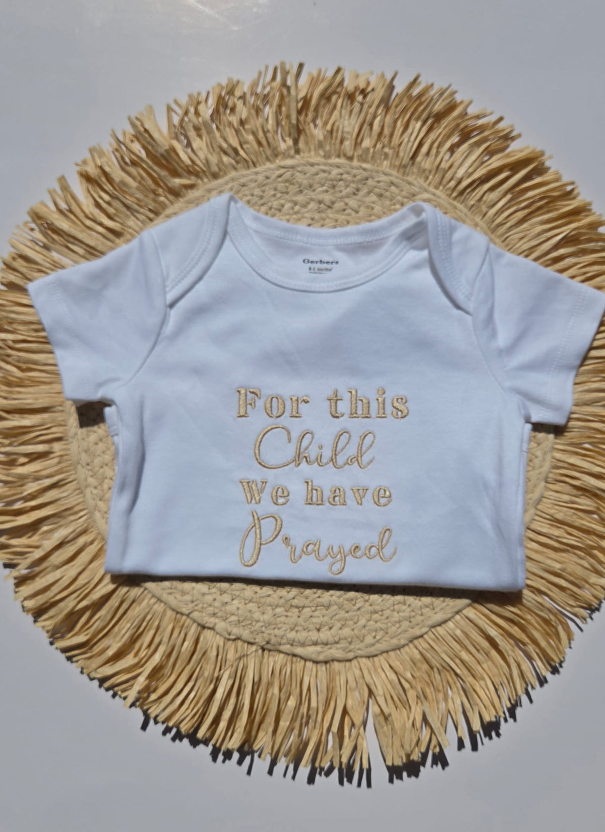 For this Child We Have Prayed- Pregnancy Announcement Baby Bodysuit