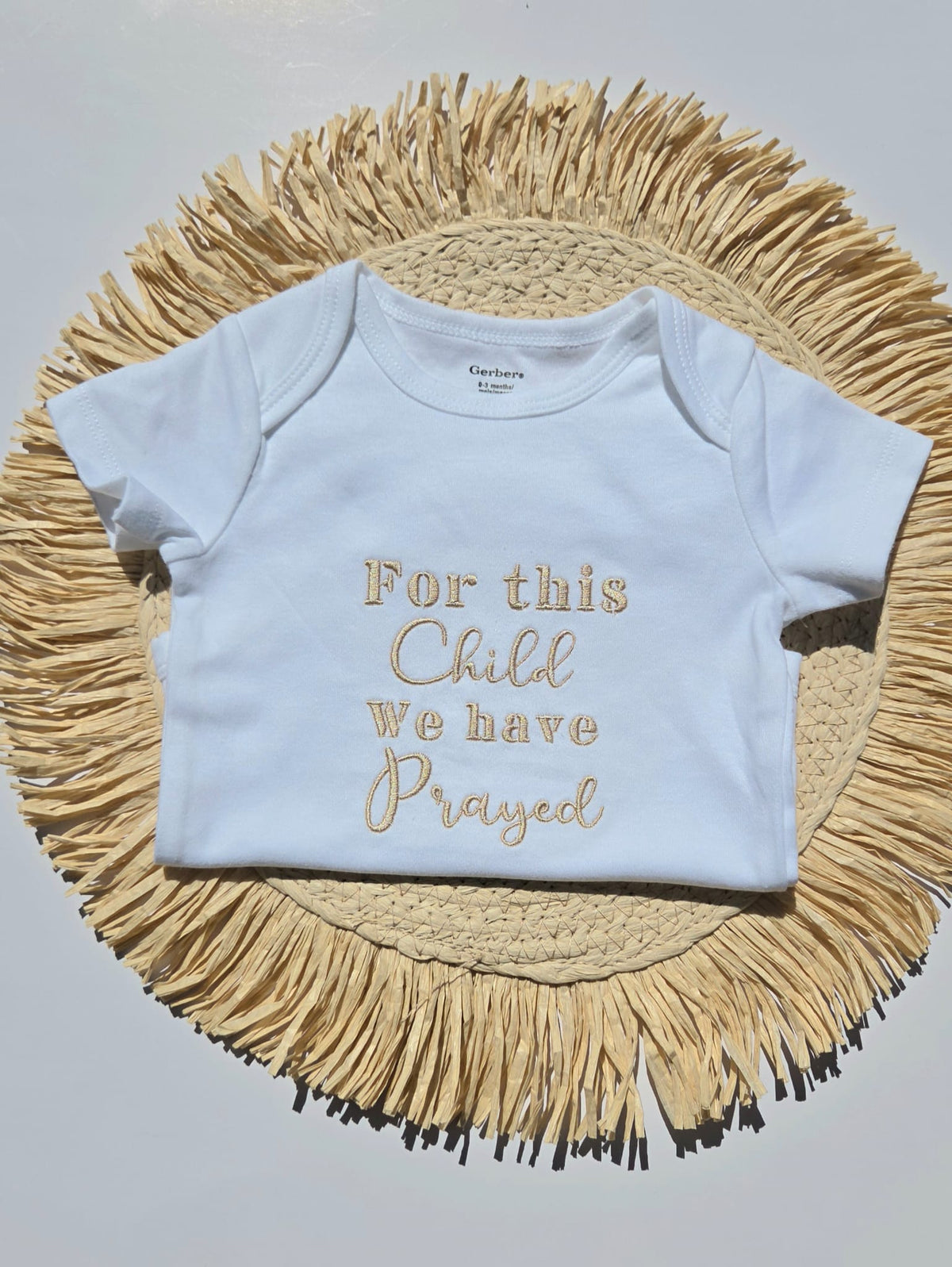 For this Child We Have Prayed- Pregnancy Announcement Baby Bodysuit
