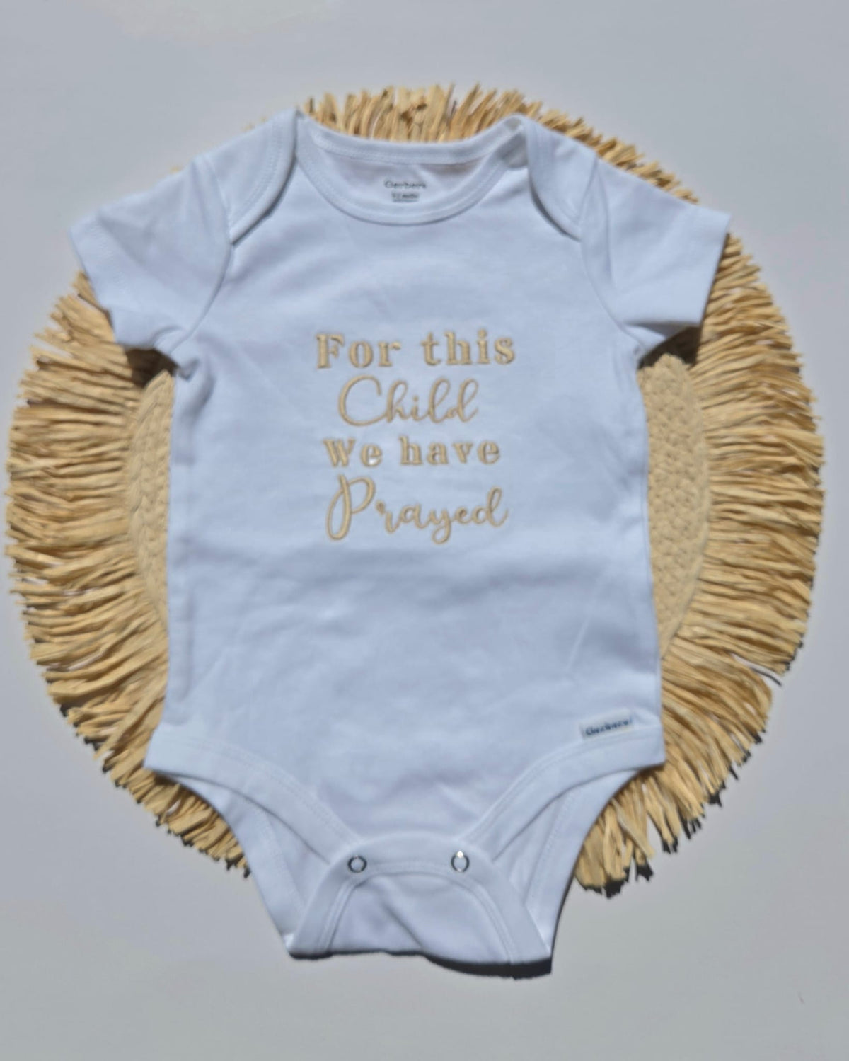 For this Child We Have Prayed- Pregnancy Announcement Baby Bodysuit