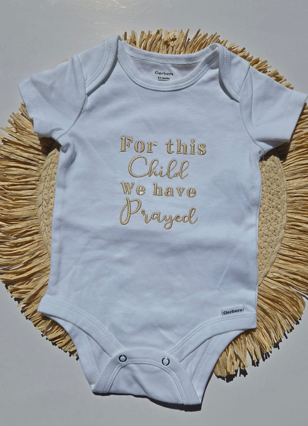For this Child We Have Prayed- Pregnancy Announcement Baby Bodysuit