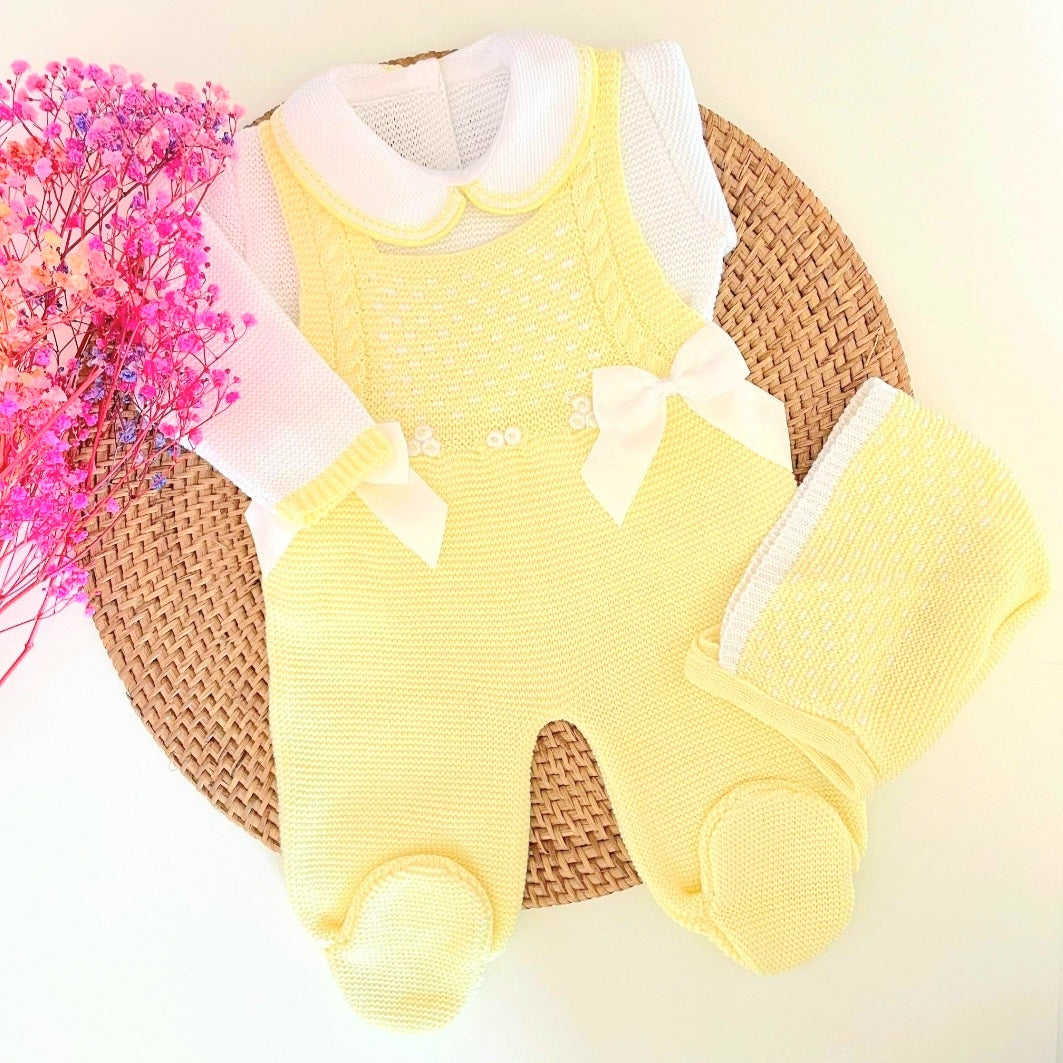 baby girl coming  home outfit yellow