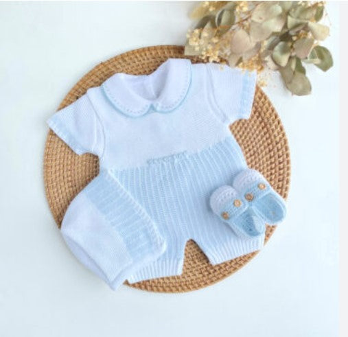 Newborn Summer Outfit -Blue&White