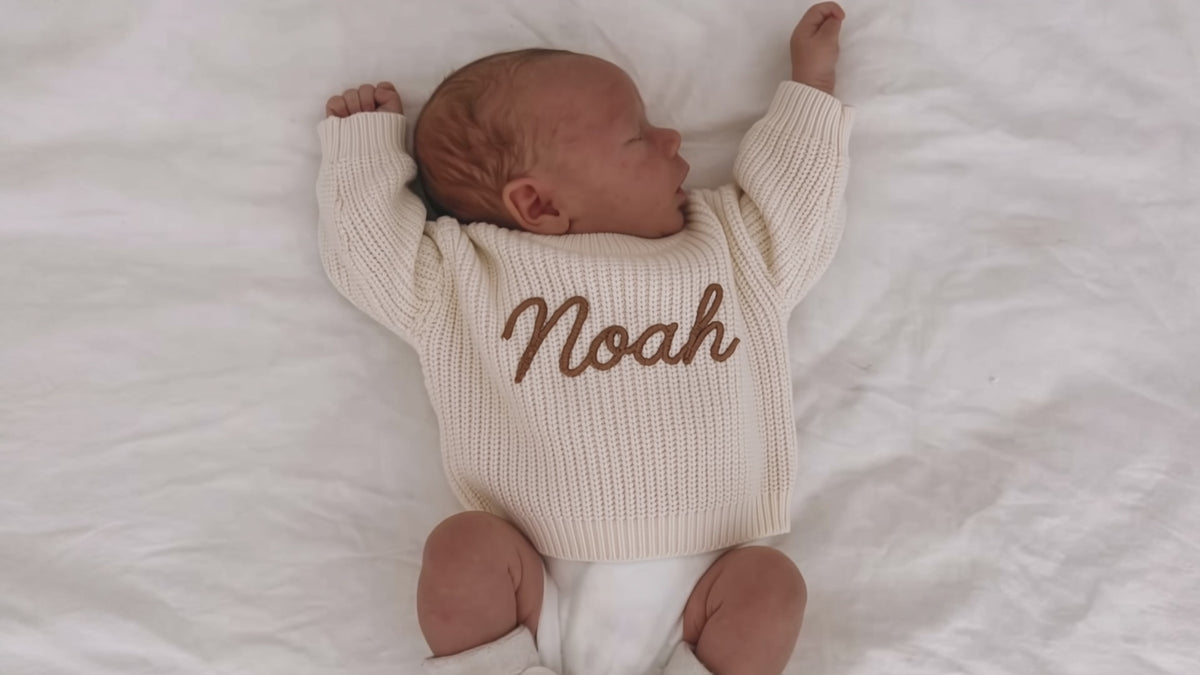 newborn personalized knit sweater