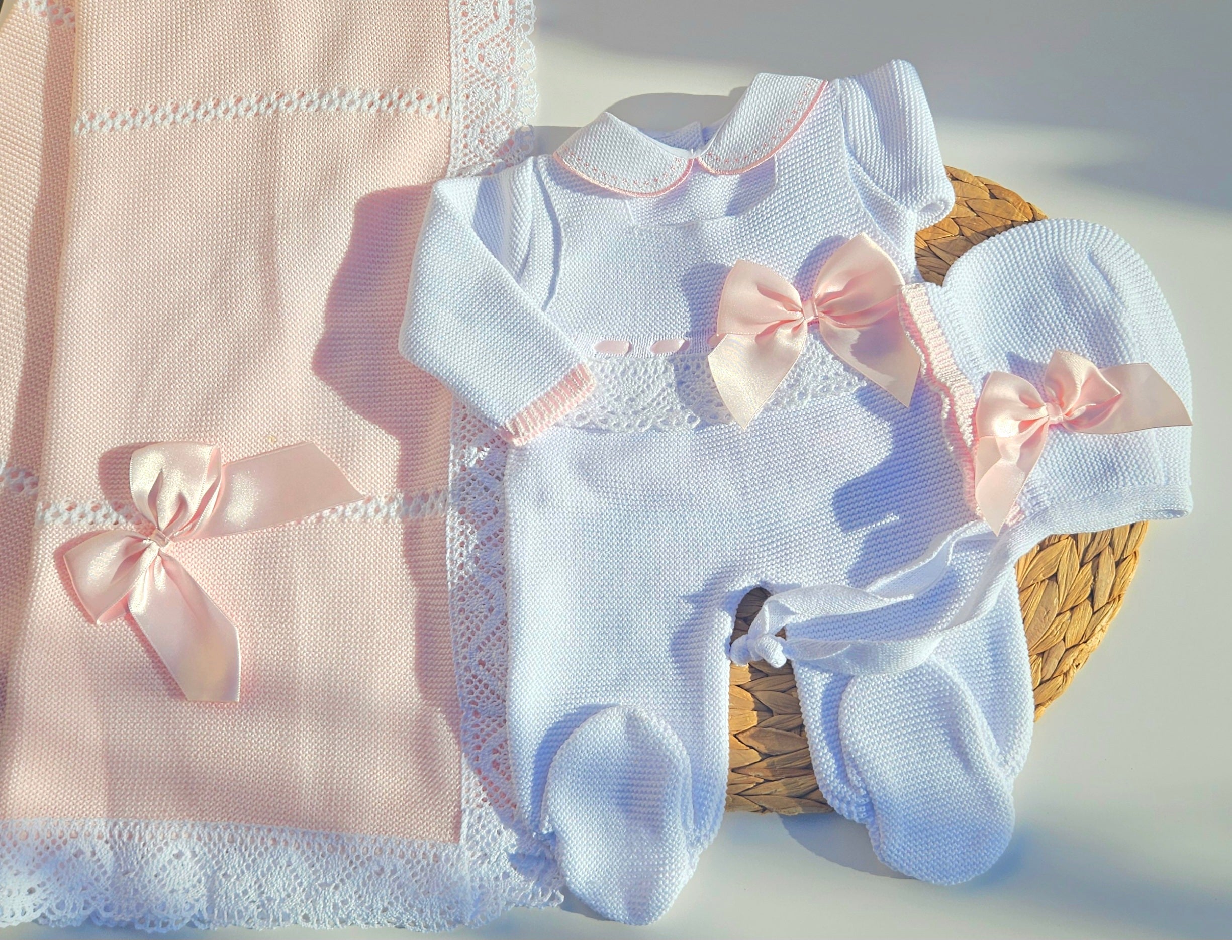 Romana tricotée avec couverture - ivoire et camel