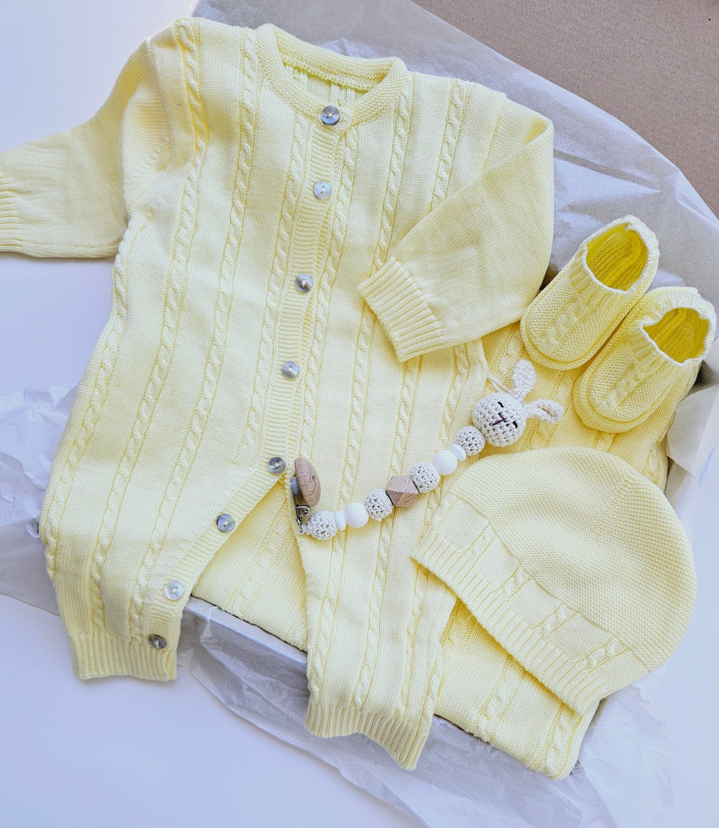 COFFRET CADEAU BÉBÉ - Jaune