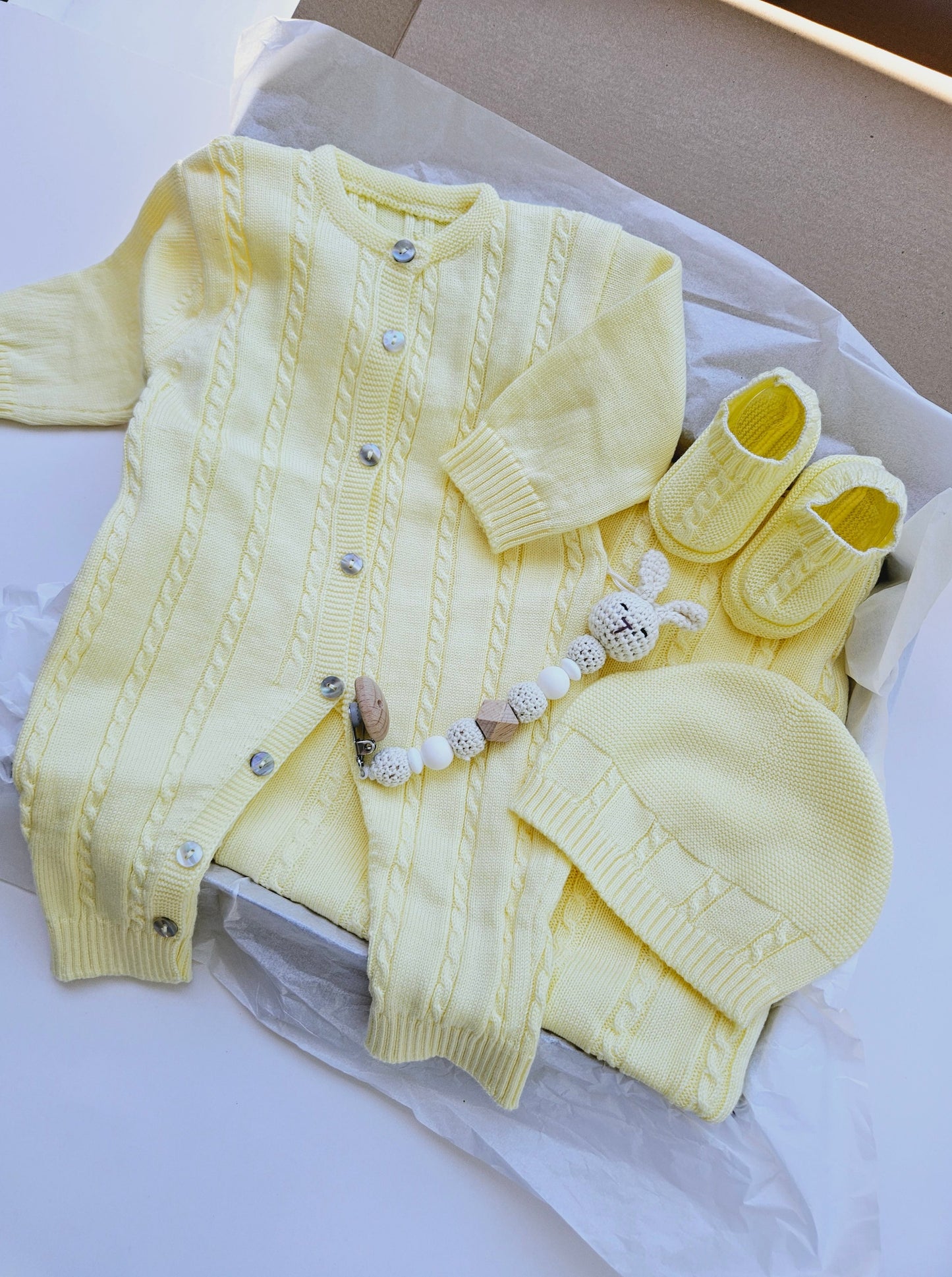 COFFRET CADEAU BÉBÉ - Jaune