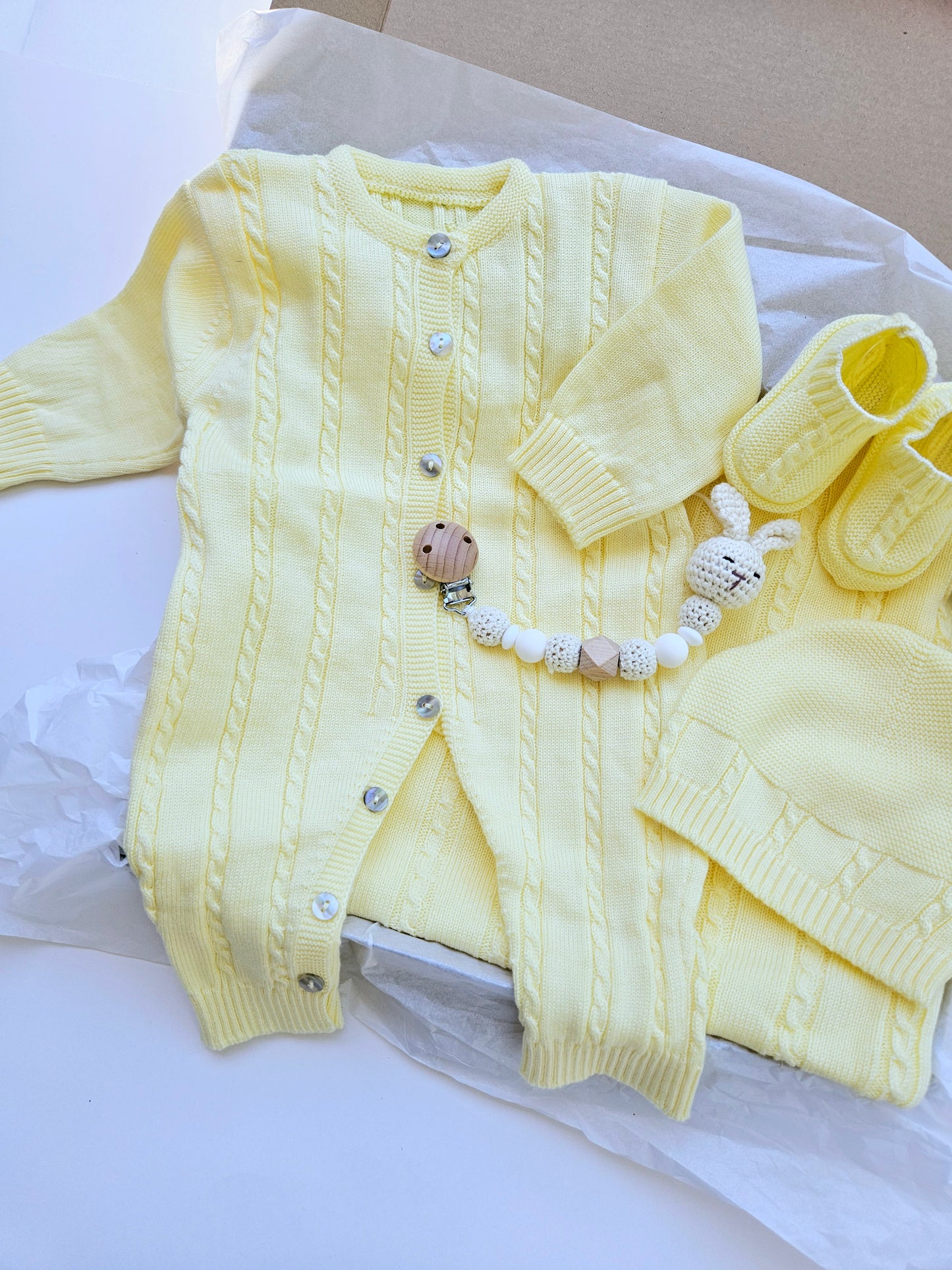 COFFRET CADEAU BÉBÉ - Jaune