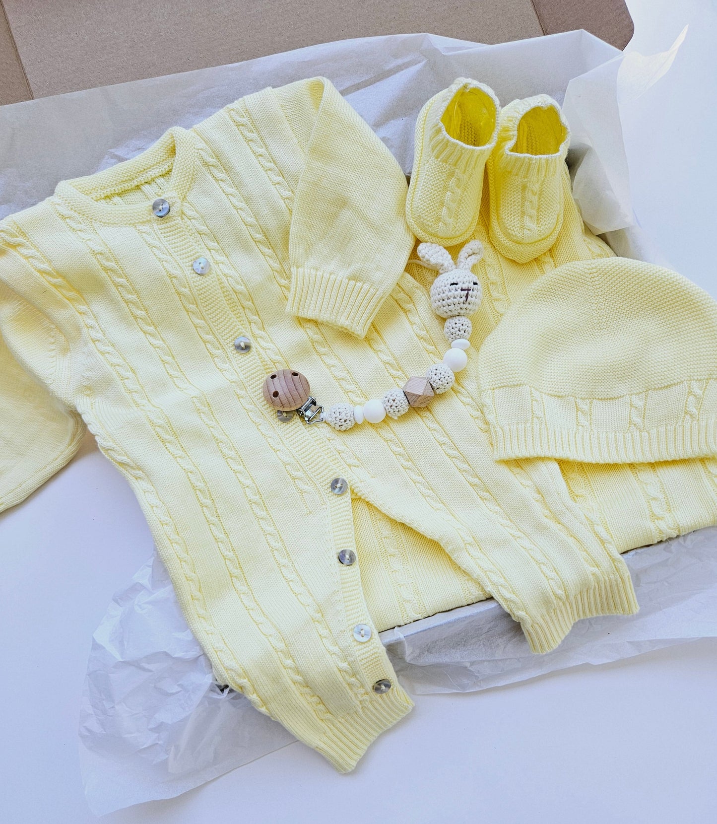 COFFRET CADEAU BÉBÉ - Jaune