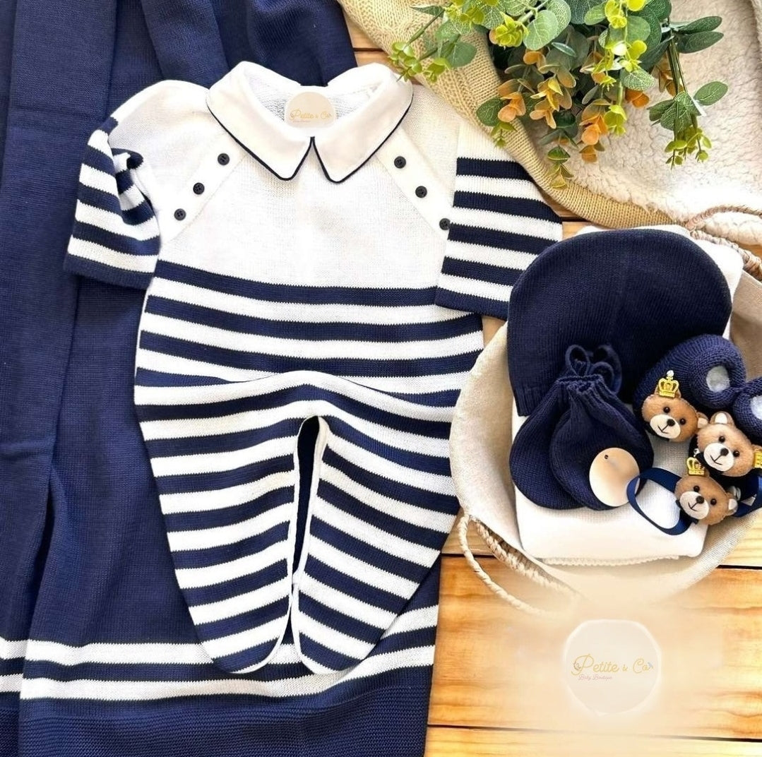 Little Captain Navy with Blanket