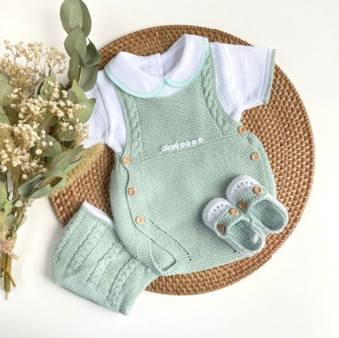 Newborn summer green outfit