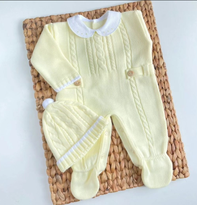 Spanish Wood Button Romper - Ivory